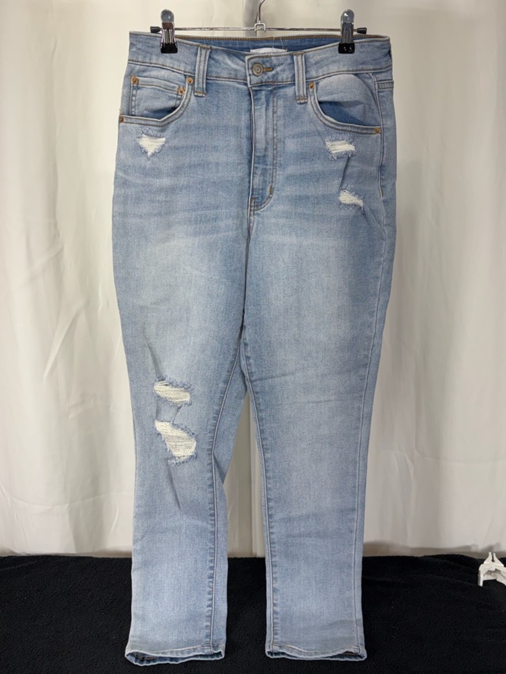 Copper Key Light Wash Distressed Skinny Jeans 2273